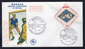 MONACO 1964 FDC Cover. Soccer, Football, FIFA - Picture 1 of 2