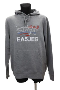 Hoodie S-meter Callsign Personalised with Embroidery for Ham Radio Color Gray - Picture 1 of 12