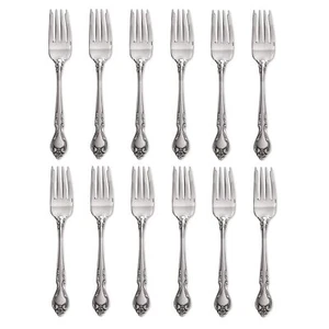 Lyon Queens Fancy 18/8 Stainless Steel Salad Fork (Set of Twelve) - Picture 1 of 4