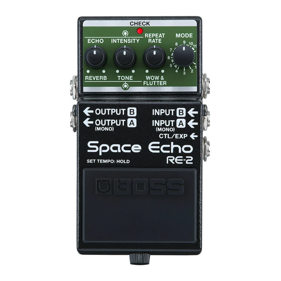BOSS RE-2 Space Echo Compact Full Stereo I/O Delay and Reverb Effects Pedal - Image 1 of 4