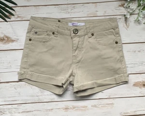 Yaso Jeans Girls Khaki Cuffed Denim Shorts Size 14 - Picture 1 of 2