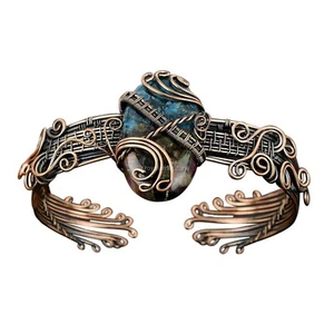 Valentinstag Sale Kupfer Wassermelone Turmalin Edelstein Frau Armreif Schmuck Kupfer - Bild 1 von 7