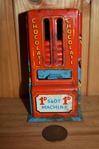 Altes Blechspielzeug,Sparbüchse,Schokoladenautomat Original Mit Inhalt,Rarität! - Bild 1 von 9