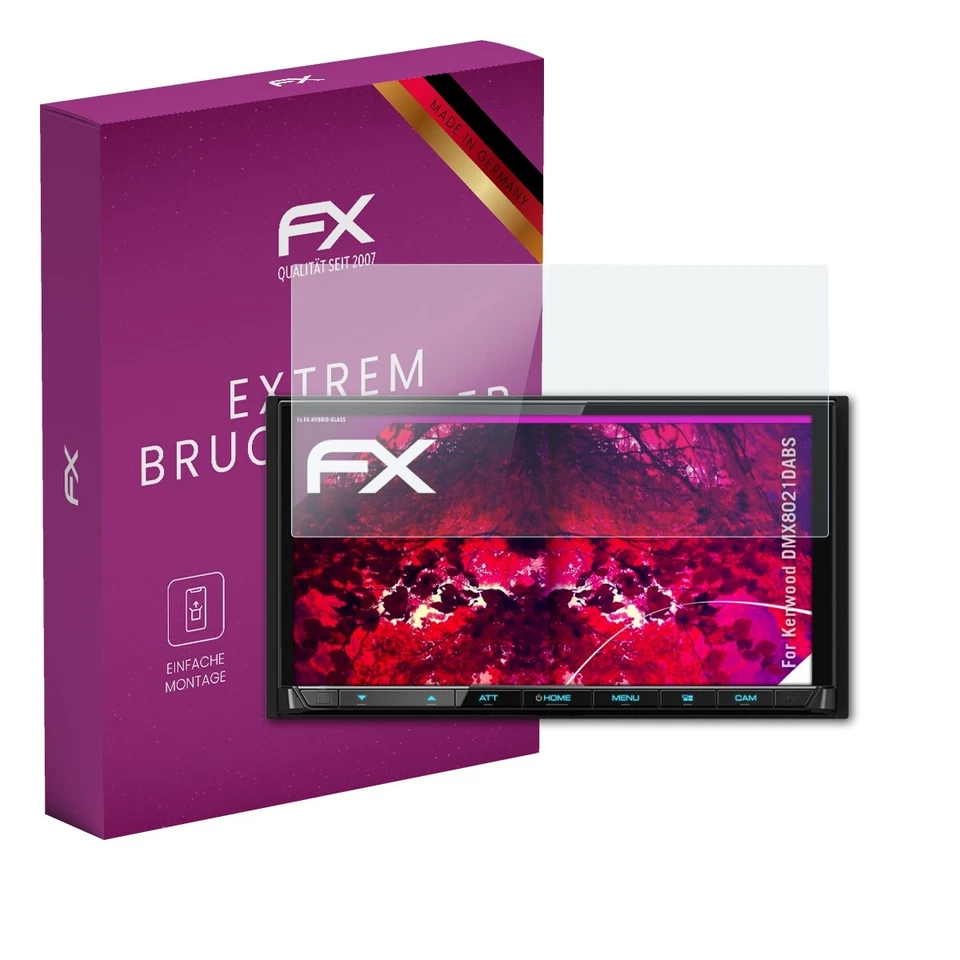 atFoliX Glasfolie für Kenwood DMX8021DABS Displayfolie 9H Schutzpanzer - Bild 1 von 4