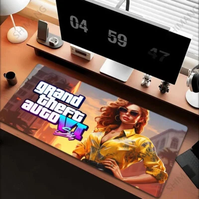 Tappetino Mouse Gamer XXL 900x400mm - GTA 6 Design - Antiscivolo, Precisione, PC - Immagine 1 di 4