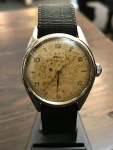 vintage watch alpina 598 military numbered case working cal 74 - Picture 1 of 13