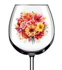 12X Daisies And Roses Tumbler Wine Glass Bottle Vinyl Sticker Decals J832