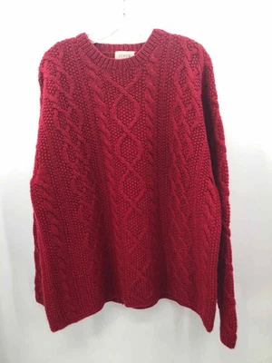 Suéter de lana J Crew rojo talla XL usado Foto 1 de 3