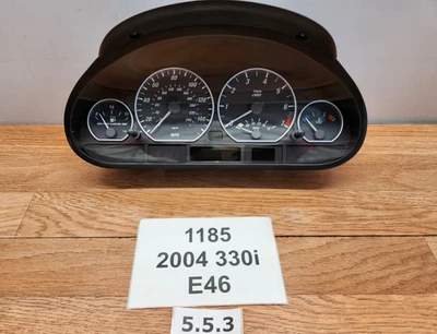 ✅ 01-06 OEM BMW E46 330Ci cuadro de instrumentos medidor velocímetro MPH SMG Foto 1 de 4