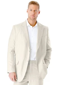 KingSize Men's Big & Tall Linen Blend Two-Button Suit Jacket - Picture 1 of 12