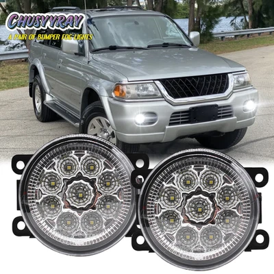 Pair For Mitsubishi Montero Sport 2000 2001-2004 LH&RH Front Bumper Fog Lights - Image 1 of 4