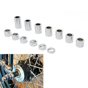 Wheel Axle Spacers ID 1" OD 1 1/2" For Harley Touring Road Glide Softail Chrome - Picture 1 of 11