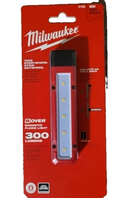Lanterna Milwaukee 2108 Rover magnética luz de inundação bolso LED 300 lúmens NOVA - Imagem 1 de 2