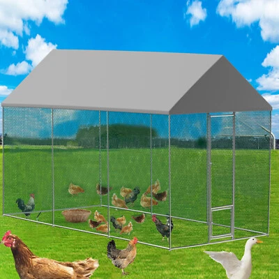 Гигантский металлический курятник для улицы курятника бега двора дома УФ водонепроницаемый чехол - Изображение 1 из 4