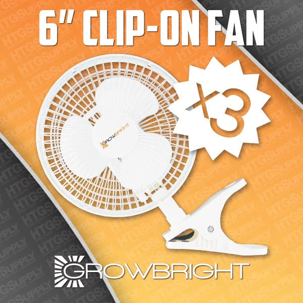 Paquete de 3 VENTILADORES CLIP ON 6" 2 velocidades luz de crecimiento de aire King pulgadas 9145 conducto activo acfc6  Foto 1 de 1