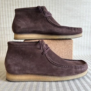 Clarks Wallabee Charles F Stead Mens 14M Moccasin Chukka Boots Brown Suede Crepe - Picture 1 of 22