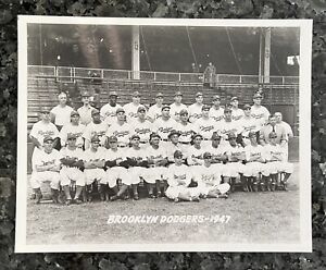 BROOKLYN DODGERS 1947 Baseball Black-White Team Photo Reprint 8 x 10 