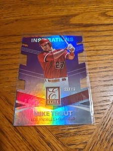 2015 Panini Elite Inspirations Die-Cut #34 Mike Trout LOS ANGELES ANGELS /73 NM