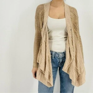 Free People HemingWay Waterfall Drape Oversized Knit Cardigan Sweater Size Small - Bild 1 von 16
