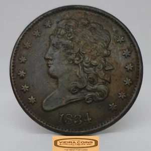 1834 Classic Head Half Cent - #C39011NQ - Picture 1 of 2