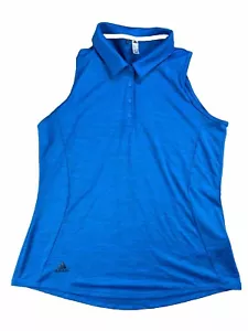 Camisa polo de golf Adidas para mujer atlética sin mangas azul universitario talla L - Imagen 1 de 7
