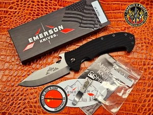 EMERSON KNIVES TIGER SF - 154CM - BLACK G10 SCALES - BONUS - TIGER CLIP - NIB - Picture 1 of 13