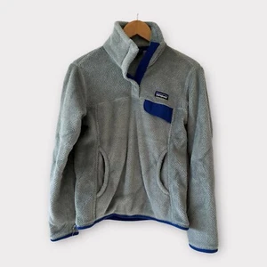 Patagonia grauer Re-Tool Fleece Druckknopf Pullover Damengröße Small - Bild 1 von 6