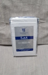 Set of 2 Pillowcases Wamsutta Pima Cott 500 TC SILVER *New! - Picture 1 of 3