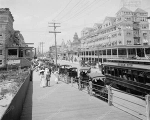 AC NJ Virginia Avenue Street Car 1910s Classic 8 by 10 Reprint Photograph - Picture 1 of 1