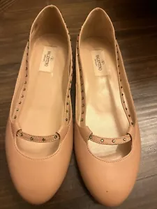 Ballerina donna Valentino Garavani piatta autentica taglia 5,5 vendita al dettaglio $950 - Foto 1 di 6