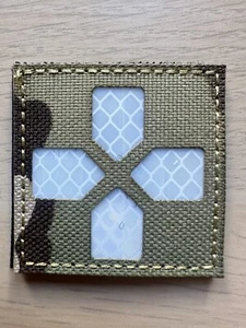 Laser Cut Medic First Aid IFAK Cross Patch 50mm Multicam White Reflective - Picture 1 of 1