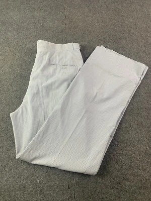 Calça de golfe Polo Ralph Lauren masculina plissada feita nos EUA tamanho 34x30 branca/azul - Imagem 1 de 4
