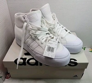 Adidas Womens Bravada 2.0 Mid White Skateboarding Shoes Size 9 NIB - Picture 1 of 6