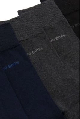 Hugo Boss Crew men dress Cotton Socks Grey,Navy color size 7-9. 10 pairs - Image 1 of 3