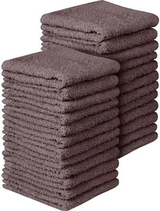 24 Pack 100% Cotton Wash Cloth Set Flannel Face Cloths,Highly Absorbent and Soft - Picture 1 of 7