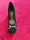 Jeffrey Campbell Nobility Black Suede with Gold horse bit Shoe Size 7