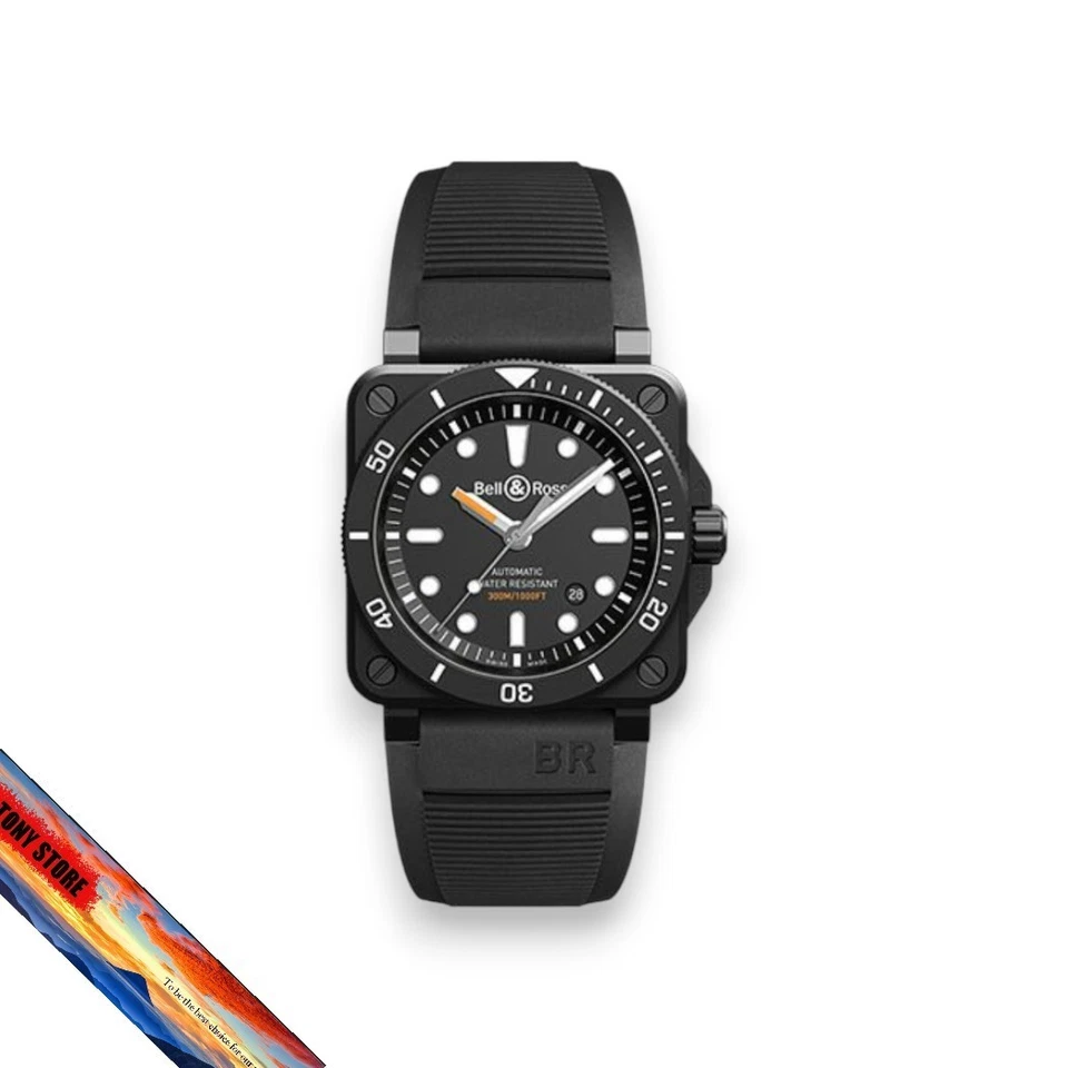 Bell and Ross Automatic Black Dial Men's Watch BR0392-D-BL-CE/SRB