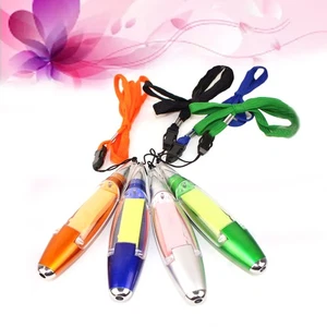 4 Pcs LED Light Pen Student Multi Coloured Novelty Stationery Ballpoint - Picture 1 of 12