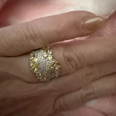 Кольцо на день рождения для вечеринки с бомбой ноябрь размер 7 на родиевом цвете никогда не носилось - Изображение 1 из 3