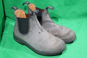 Blundstone Grey Leather Chelsea Boots AUS 2 / US Womens 5 - Foto 1 di 9