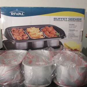 Accesorio Rival BUFFET SERVER para hornos tostadores, se adapta a la mayoría de los tostadores de 18 y 20 cuartos - Imagen 1 de 11
