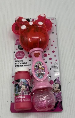Varinha bolha musical Disney Junior Minnie Mouse luzes e som com solução {3}. - Imagem 1 de 4
