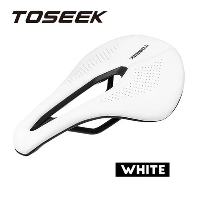 Asiento de bicicleta TOSEEK sillín de carreras hueco sillines de bicicleta de carretera de montaña 254 * 143 mm Foto 1 de 4