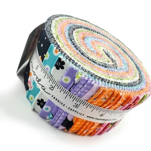 Moda Fab-boo-lous Jelly Roll 100% cotton halloween fabric strips - Picture 1 of 8