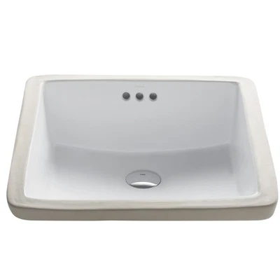Fregadero de baño Kraus KCU-231 Elavo 17" vítreo China bajo montaje - blanco Foto 1 de 4
