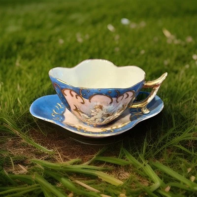 *** Antique Rare Austrian LR demitasse Teacup - Image 1 of 4