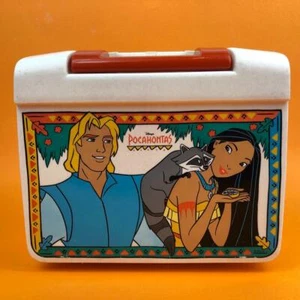 Rare Vintage Disney Princess Pocahontas Lunch Box Kibouki Storage Case 1990s - Picture 1 of 8