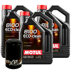 15L Motul 8100 Eco-Clean 0W-20 Wix Xp Filter Motor Oil Change Kit Api Sp