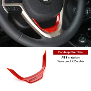 Cubierta de cuadro de volante rojo en forma de U para Jeep Cherokee 2014+ accesorios - Imagen 1 de 10