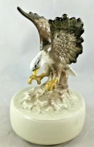 Eagle Music Box Ceramic By Otagiri Japan 1979 Plays Born Free Vintage - Picture 1 of 7